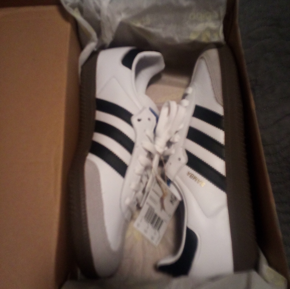 Adidas Black and White Athletic Shoes with Iconic Design